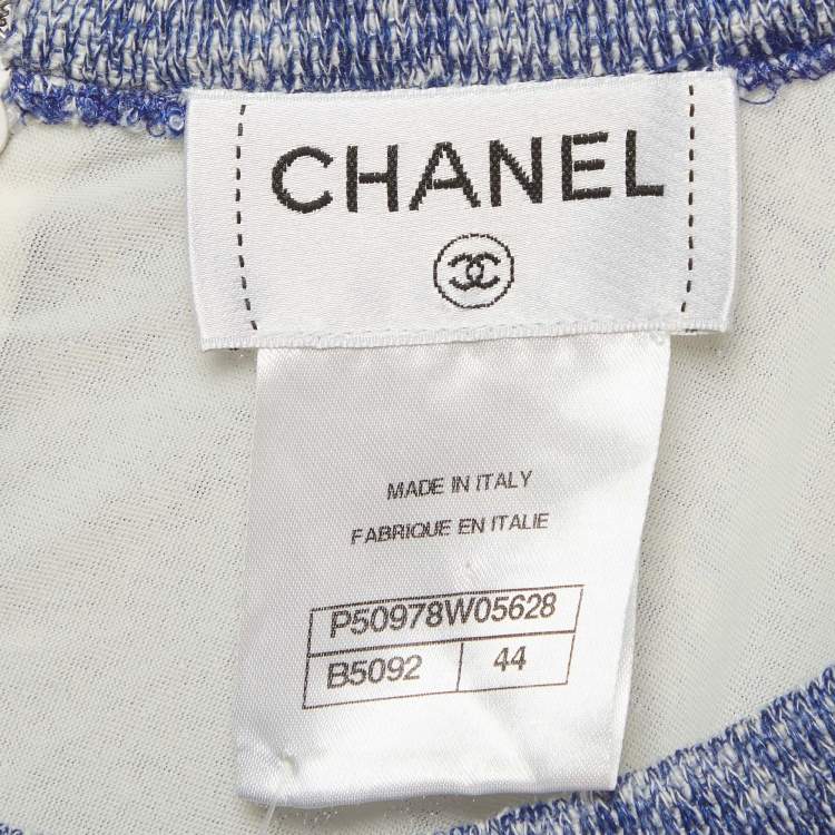 Pre Owned Chanel Multicolor Tweed Sleeveless Playsuit L