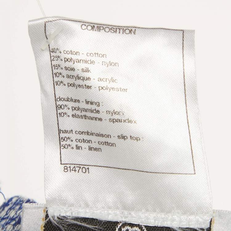 Pre Owned Chanel Multicolor Tweed Sleeveless Playsuit L