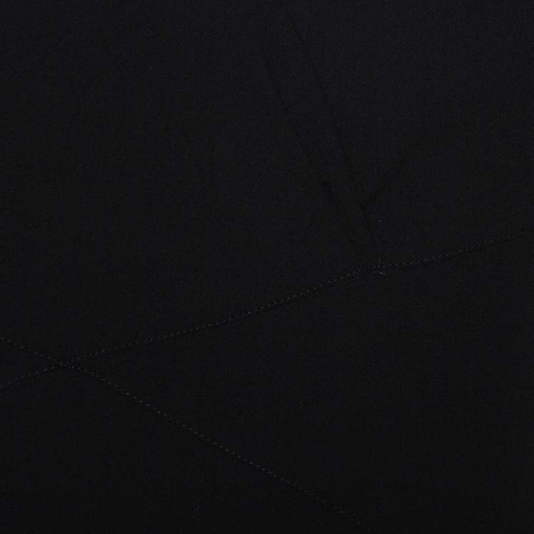 Pre Owned Chanel Black Wool Paneled Sleeveless Maxi Dress M