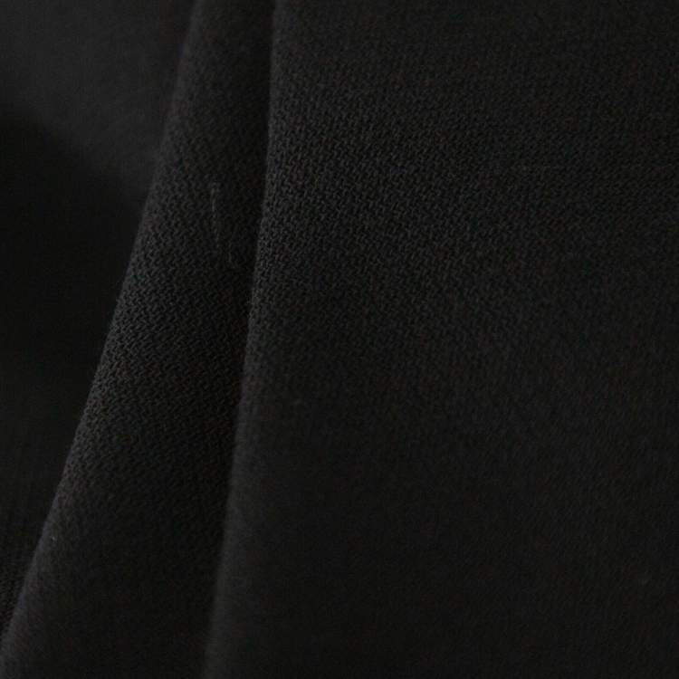 Pre Owned Chanel Black Wool Paneled Sleeveless Maxi Dress M