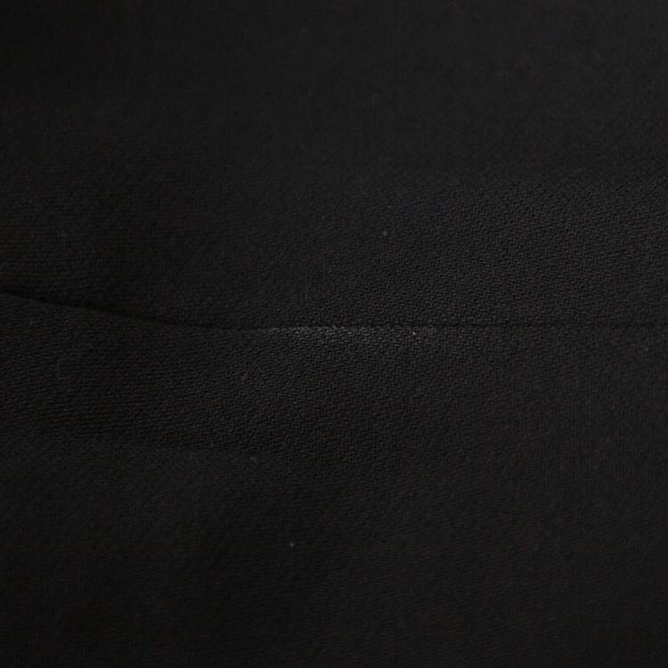 Pre Owned Chanel Black Wool Paneled Sleeveless Maxi Dress M