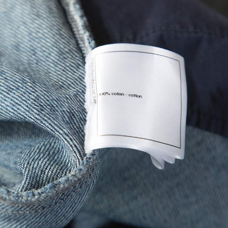 Pre Owned Chanel Multicolor Painted Effect Straight Fit Jeans L