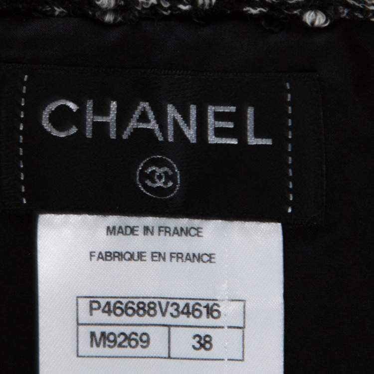 مملوكة مسبقًا Chanel Black Tweed A Line Skirt M