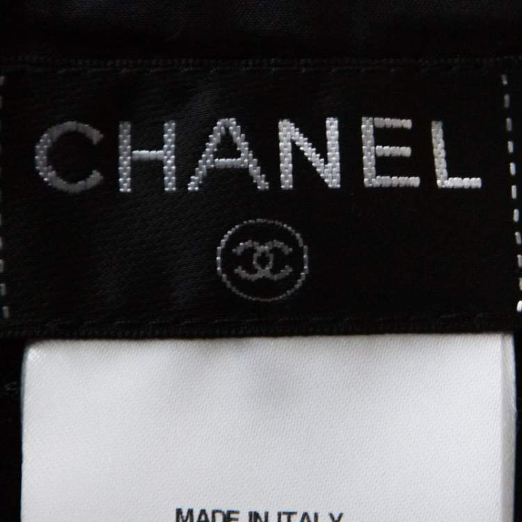 Pre Owned Chanel Multicolored Tweed Pleated Skirt M