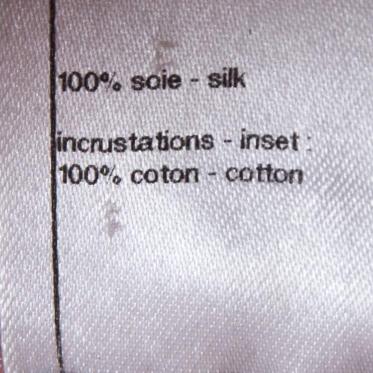 Pre Owned Chanel Pink Silk Crepe Fringed Shift Dress M