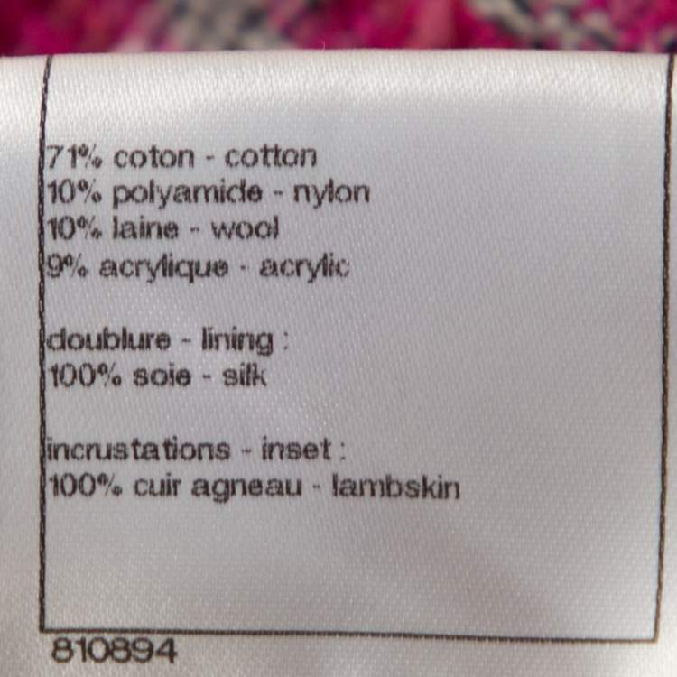 Pre Owned Chanel Pink Tweed Sleeveless Dress L