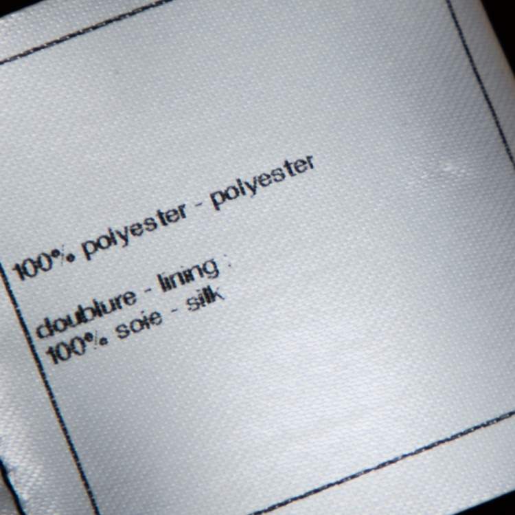 Pre Owned Chanel Monochrome Floral Sequined Mesh Palazzo & Top Set M