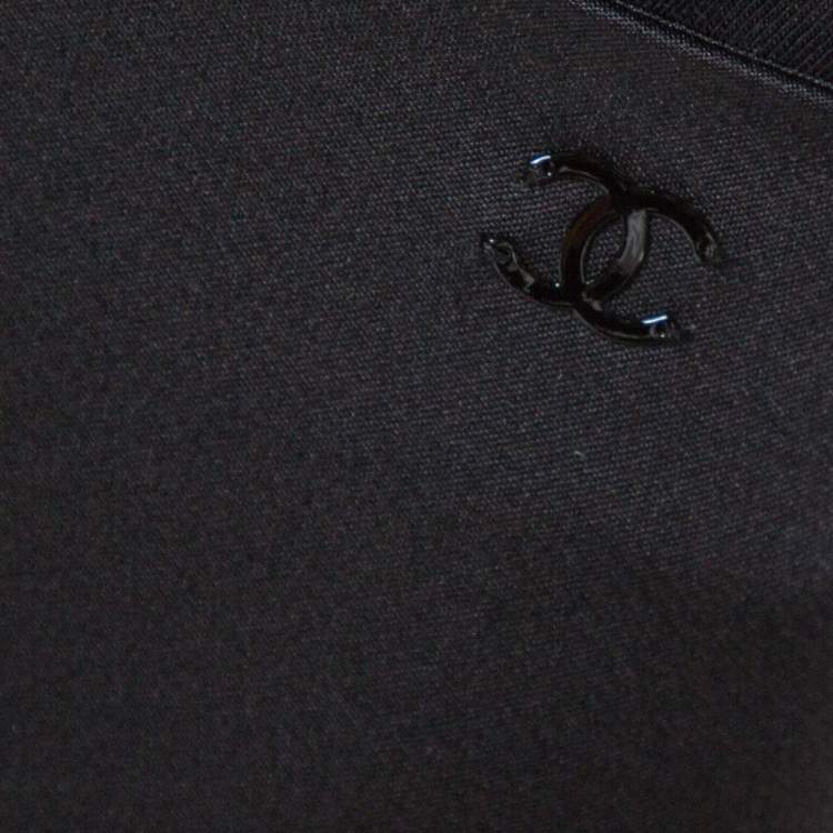 Pre Owned Chanel Black Silk Blend Fitted Trousers S