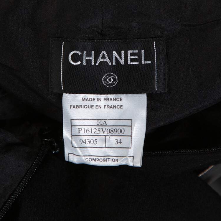 Pre Owned Chanel Black Cashmere Straight Leg Trousers S
