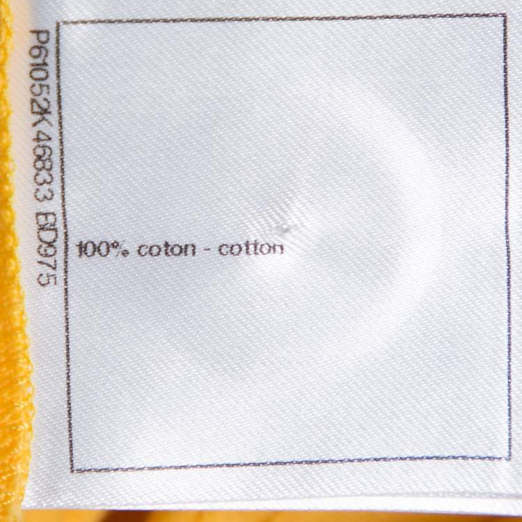 Pre Owned Chanel X Pharrell Yellow Embellished Cotton Short Sleeve T-Shirt L