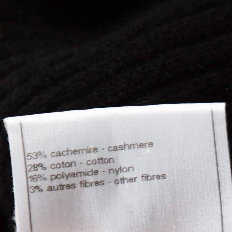 Pre Owned Chanel Black Cashmere Blend Turtleneck Sweater Dress S