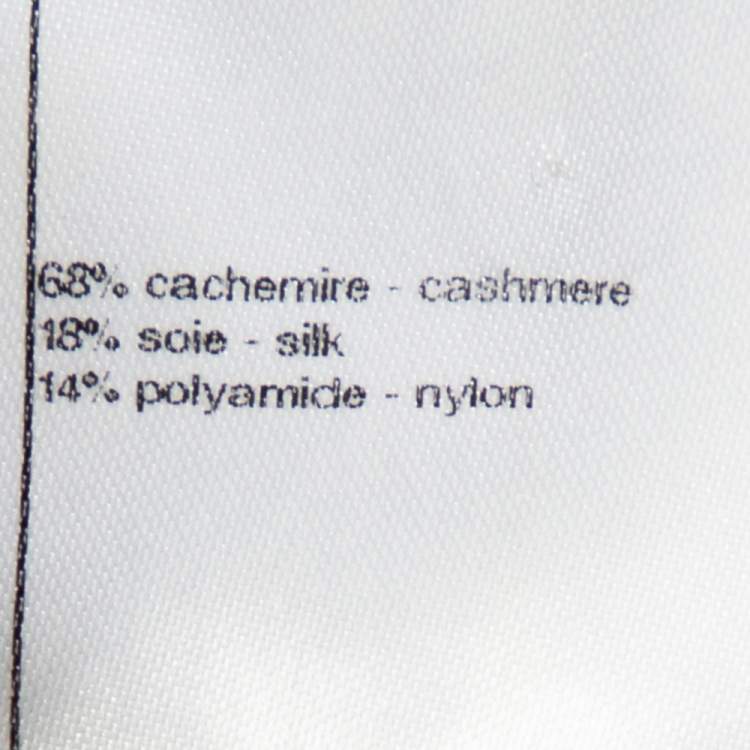 Pre Owned Chanel Multicolor Cashmere Silk Mesh Detailed Sweater Top L