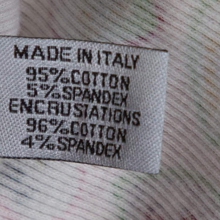 Pre Owned Chanel Pink Valentine Print Ribbed Cotton Sleeveless Top L