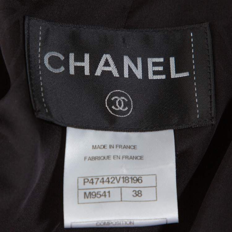Pre Owned Chanel Black Tweed Boucle Jacket M