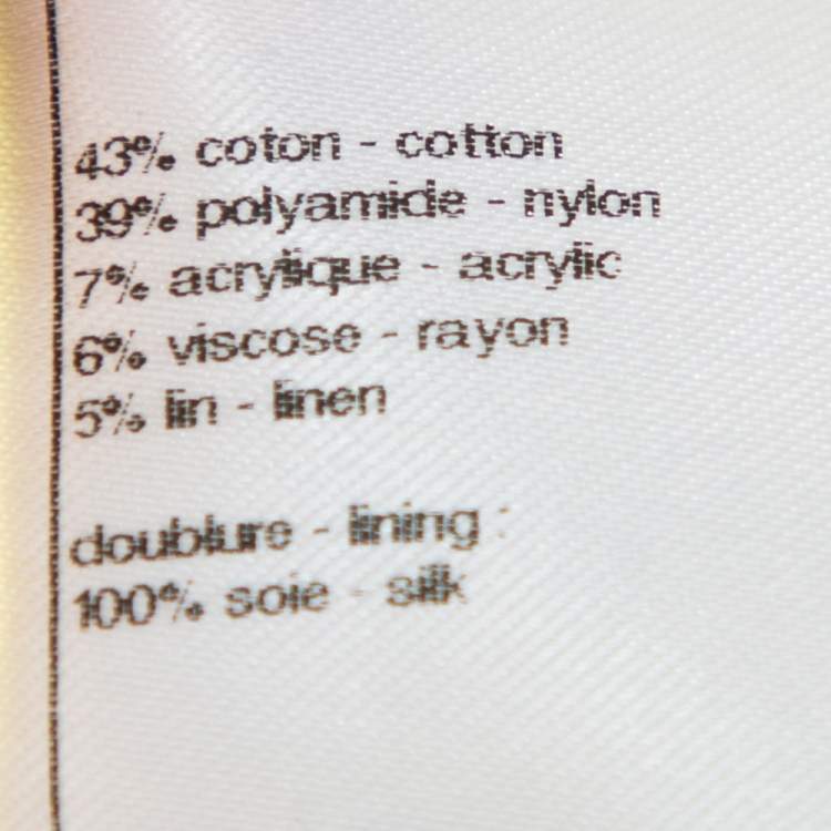 مملوكة مسبقًا Chanel Yellow Tweed Button Front Cropped Blazer S