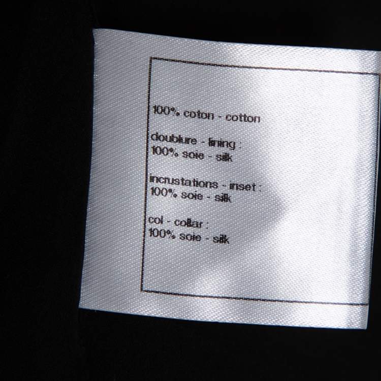 Pre Owned Chanel Black Tweed Contrast Extra Sleeve Detail Cropped Blazer M