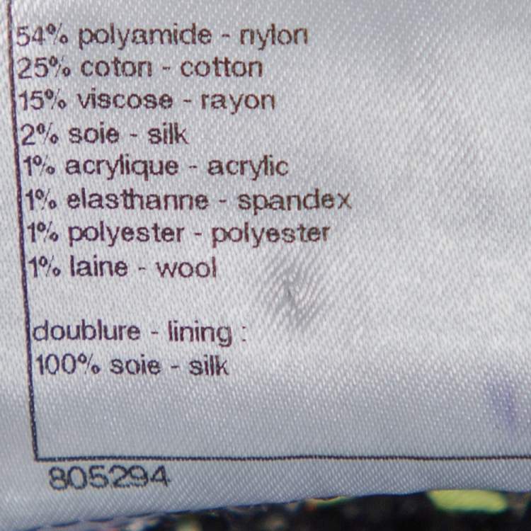 Pre Owned Chanel Multicolor Tweed Button Front Jacket L