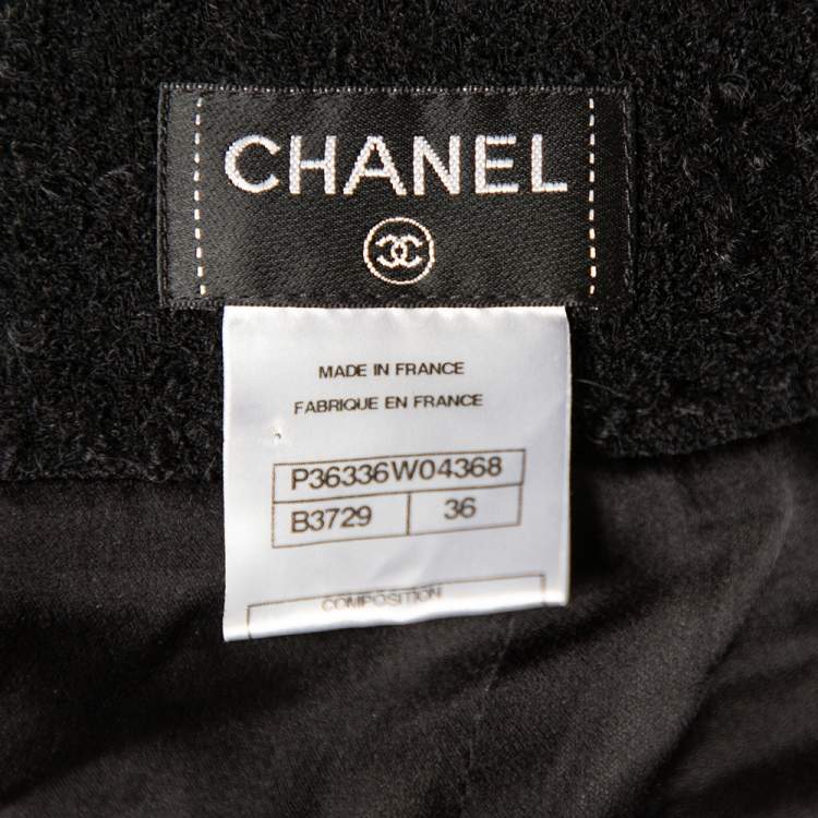 Pre Owned Chanel Black Silk Short Skirt S