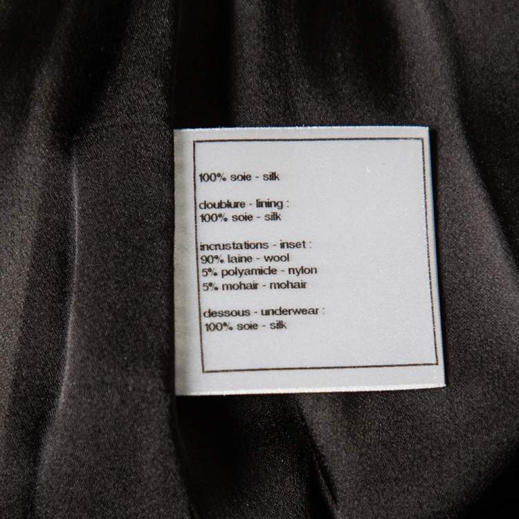 Pre Owned Chanel Black Silk Short Skirt S