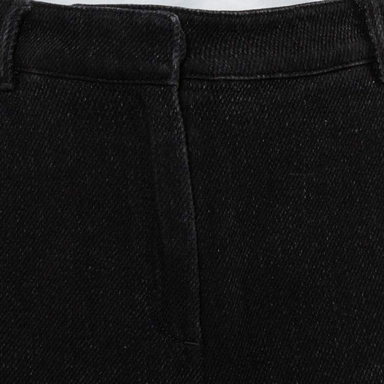 Pre Owned Chanel Black Denim Flared Jeans M