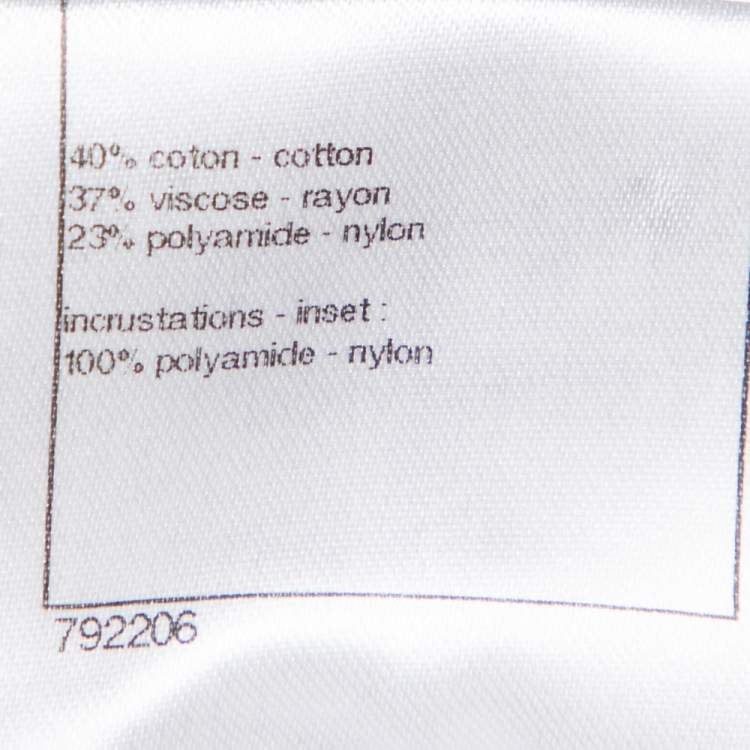 Pre Owned Chanel Orange Lace Waist Tie Detail Button Front Jacket M