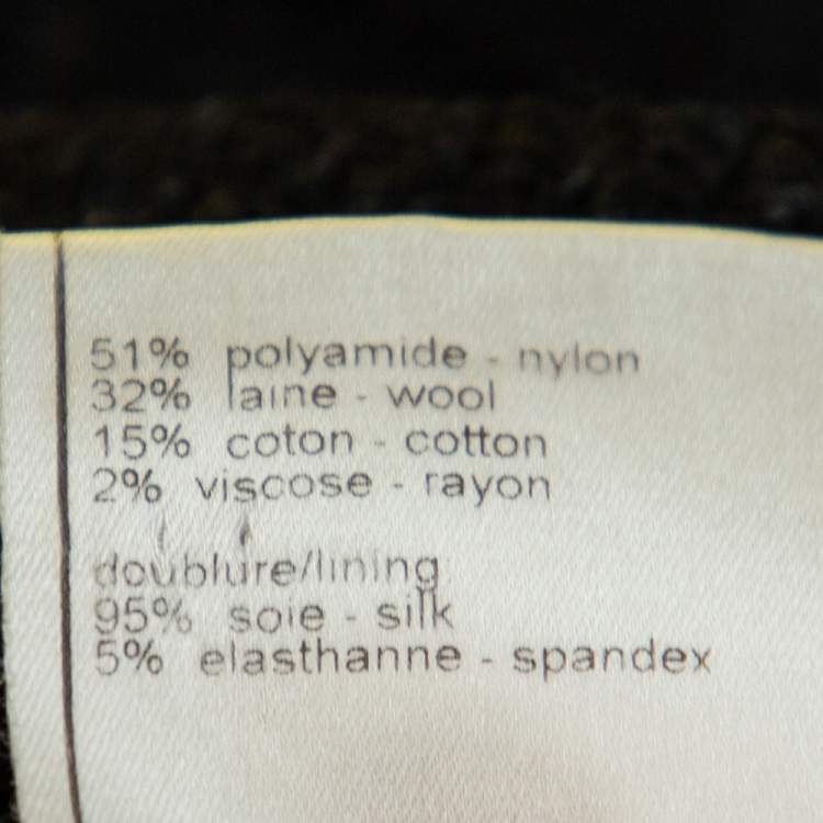 Pre Owned Chanel Black Lurex tweed Button Front Cropped Blazer S