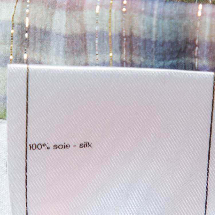 مملوكة مسبقًا Chanel Multicolor Lurex Silk Sleeveless Shirt M