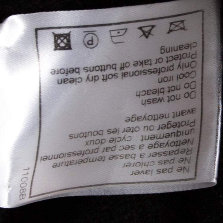 مملوكة مسبقًا Chanel Black Cashmere Contrast Detail Boat Neck Sweater M