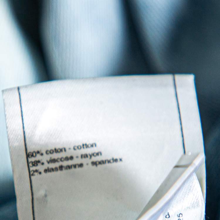 Pre Owned Chanel Blue Lightwash Denim Midi Skirt L