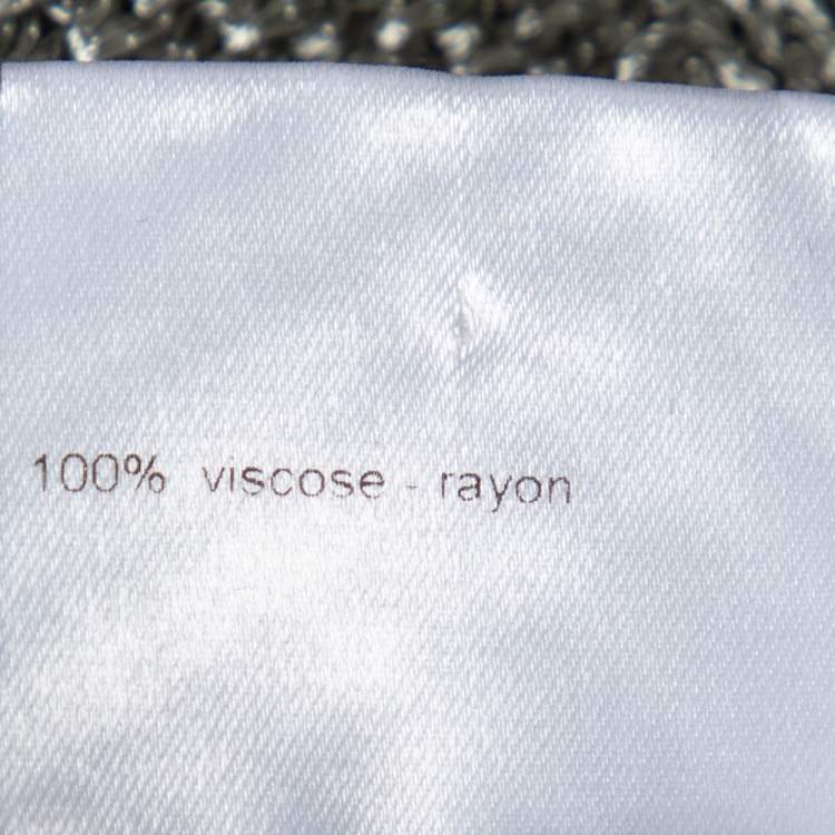 Pre Owned Chanel Grey Knit Asymmetrical Hem Camisole Top M