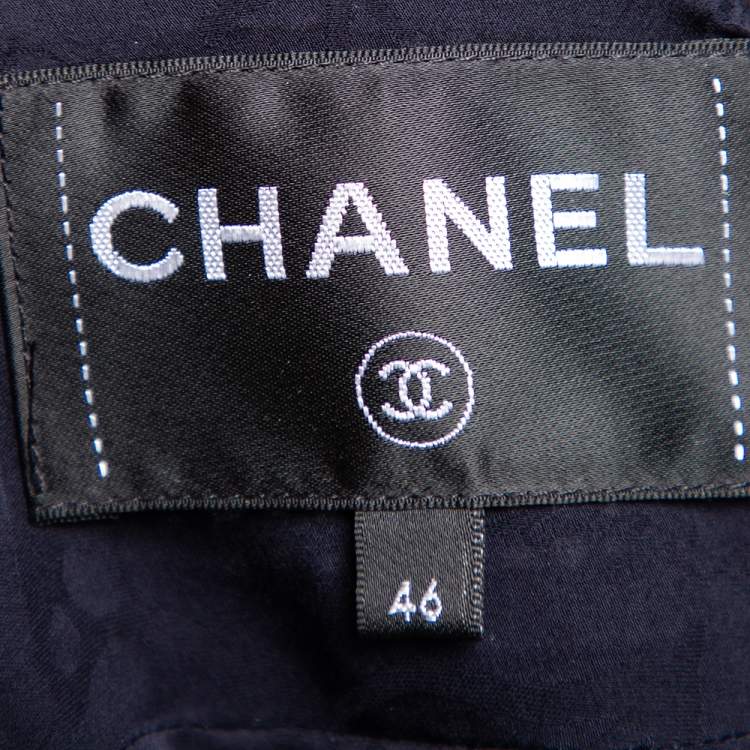 Pre Owned Chanel Multicolored Tweed Single Breasted Blazer XL