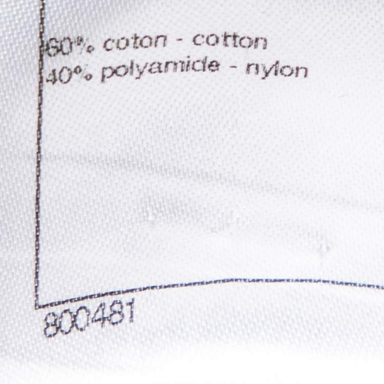 مملوكة مسبقًا Chanel White Crochet Knit Cropped Button Front Cardigan M