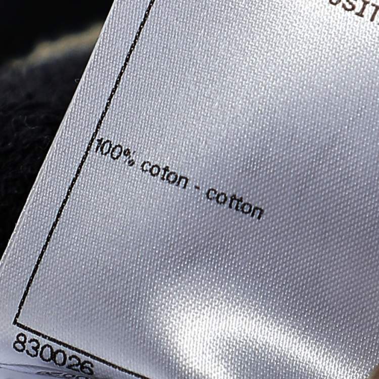 Pre Owned Chanel Colorblock Logo Embroidered Cotton Crewneck Sweatshirt M