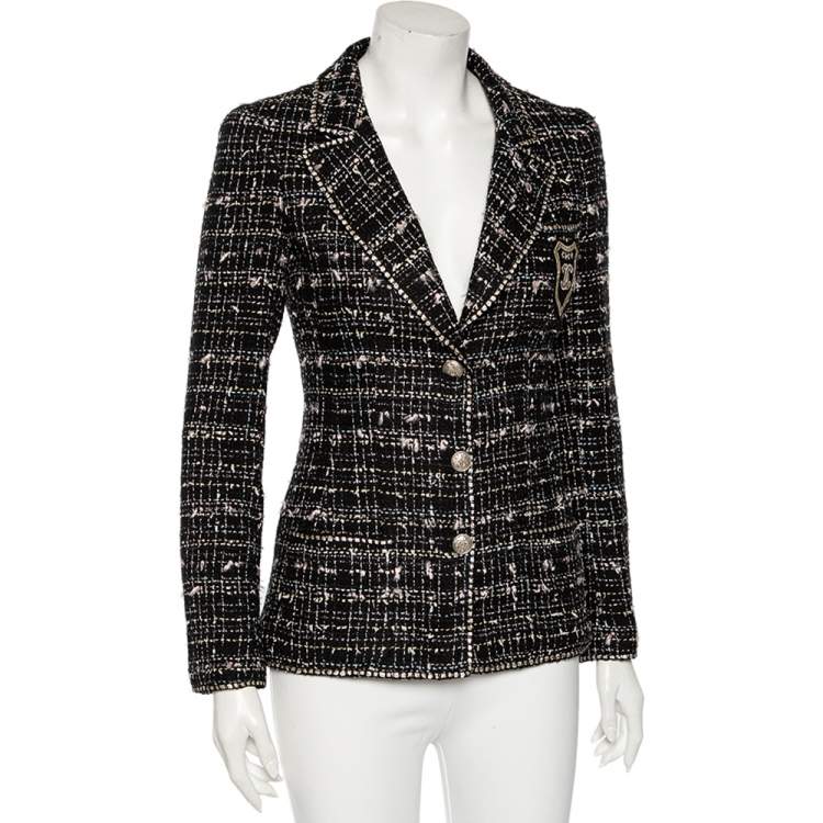 Chanel tweed blazer womens hotsell