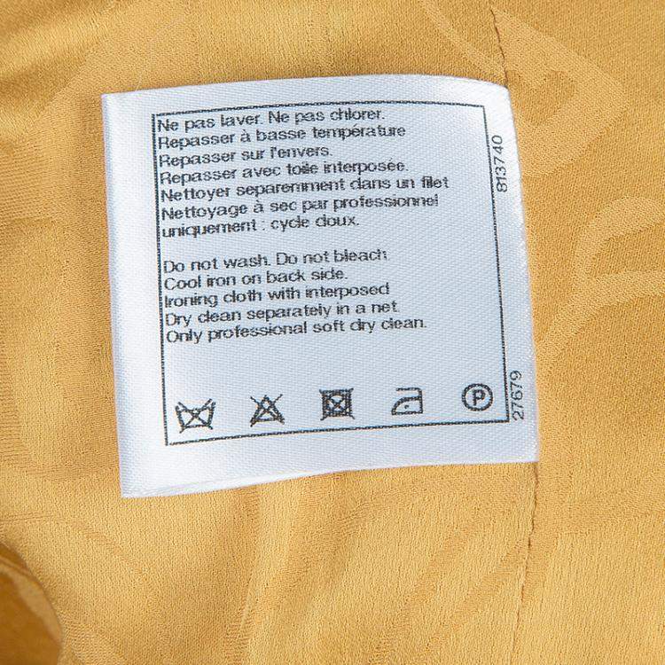 Pre Owned Chanel Metallic Gold Sleeveless Top S