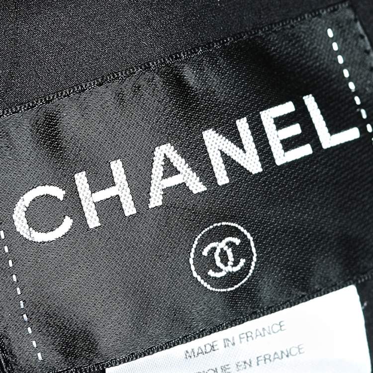 مملوكة مسبقًا Chanel Black Tweed Gripoix Jewel Buttons Long Sleeve Jacket M
