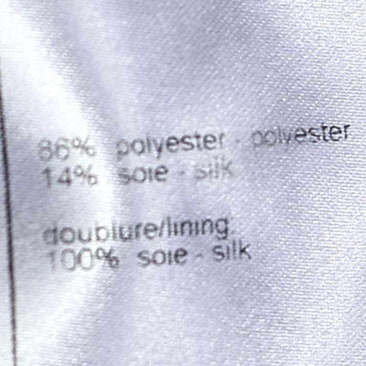 Pre Owned Chanel Cream Sequined Silk Cami Dress S