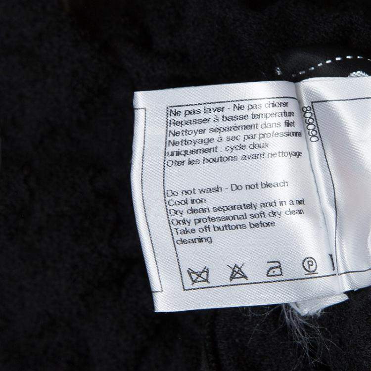 مملوكة مسبقًا Chanel Black Wool Sleeveless Dress S