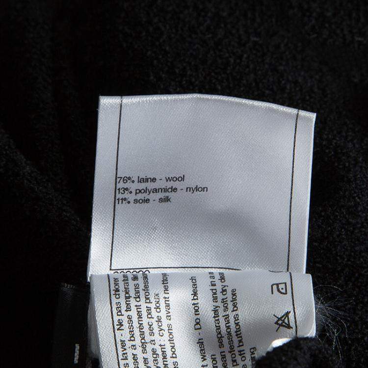 مملوكة مسبقًا Chanel Black Wool Sleeveless Dress S