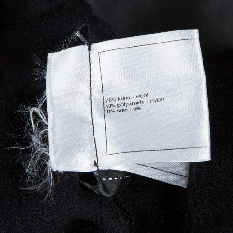 مملوكة مسبقًا Chanel Black Wool Sleeveless Dress S