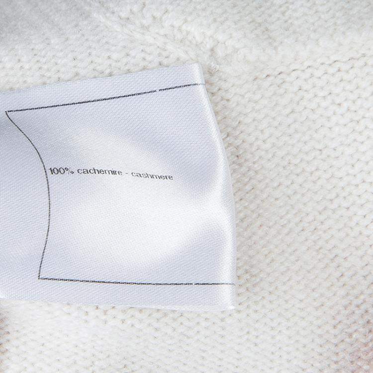 Pre Owned Chanel Cream Cashmere Vest S