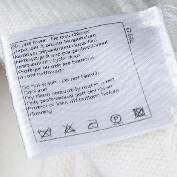 Pre Owned Chanel Cream Cashmere Vest S