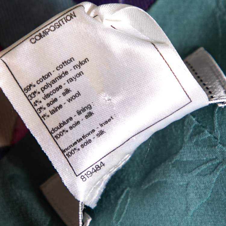 Pre Owned Chanel Multicolor Tweed Mini Skirt M