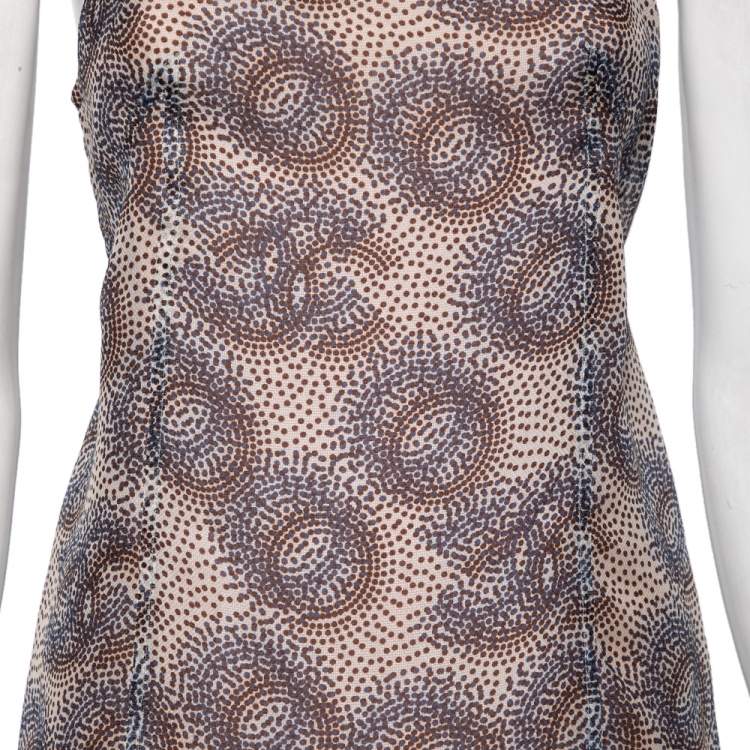 Pre Owned Chanel Multicolor CC Printed Silk Sleeveless Mini Dress M