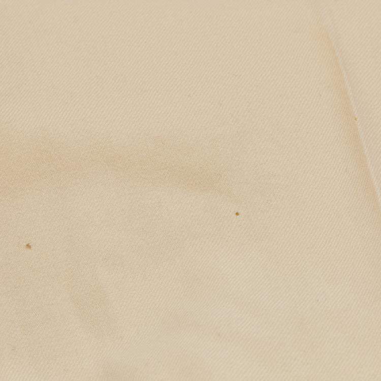 Pre Owned Chanel Cream Wool Straight Pants M