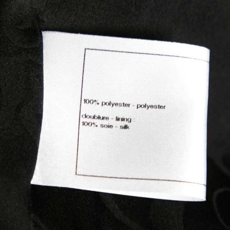 Pre Owned Chanel Black Sequin Embellished Zip Front Jacket S