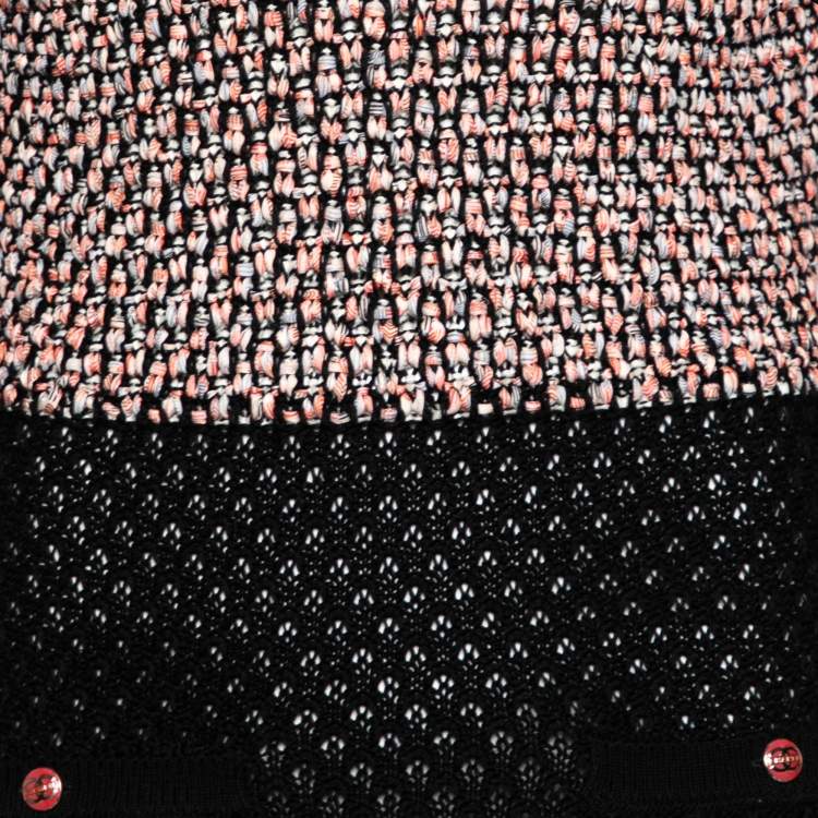 مملوكة مسبقًا Chanel Multicolored Cotton & Silk Open Knit Dress S