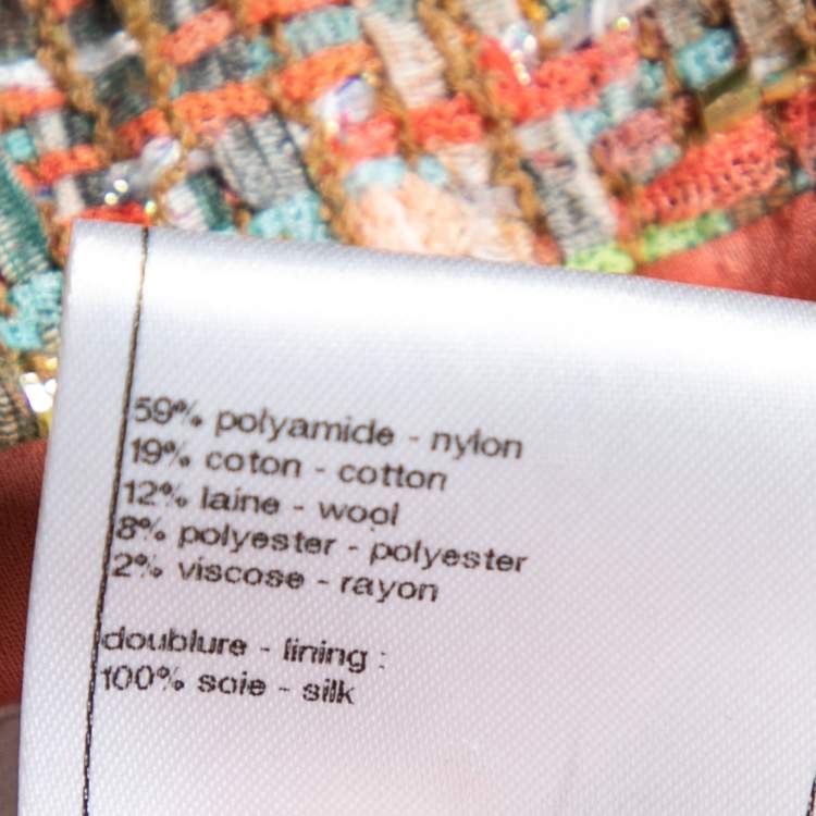 Pre Owned Chanel Multicolor Tweed Pocketed Sleeveless Short Dress M