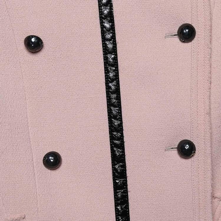 مملوكة مسبقًا Chanel Salmon Pink Tweed Wool Tailcoat M