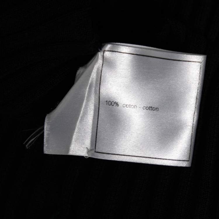 Pre Owned Chanel Black Knit Sleeveless Tank Top M 